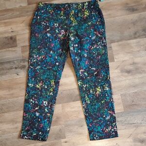 NWT Derek Lam Size 6 Multicolor Abstract Pants